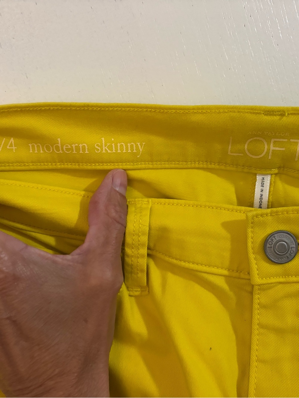 LOFT Yellow Modern Skinny Pants - Picture 3 of 4